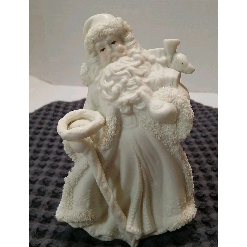 Vintage K's Collection Father Christmas Holding Cane Presents 6